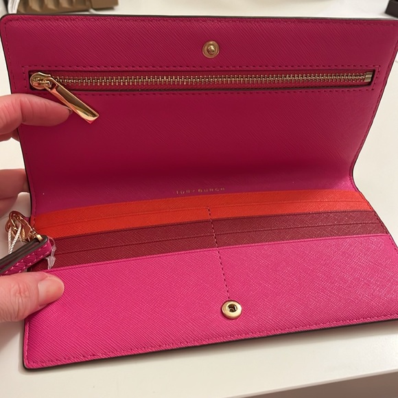 Tory Burch Pink Fuchsia Wallet Wristlet nwt - Picture 9 of 9